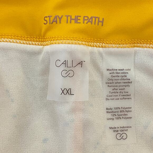 CALIA Womens Running Short Size XXL NWT Orange Training Workout 3" Inseam - Picture 6 of 9